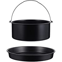 Hemoton Accesorios de Freidora de Aire de 8 Pulgadas Molde para Hornear de Barril de Pastel para Olla a Presión Bandeja…